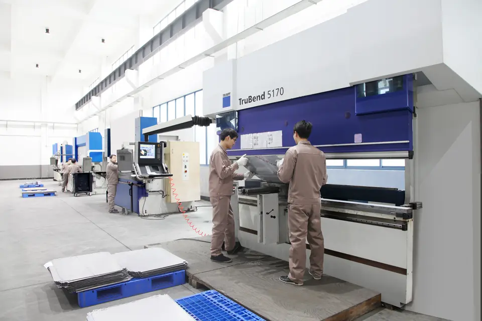 Sheet-metal bending operation for formed equipment components